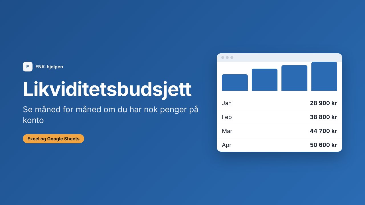 Likviditetsbudsjett